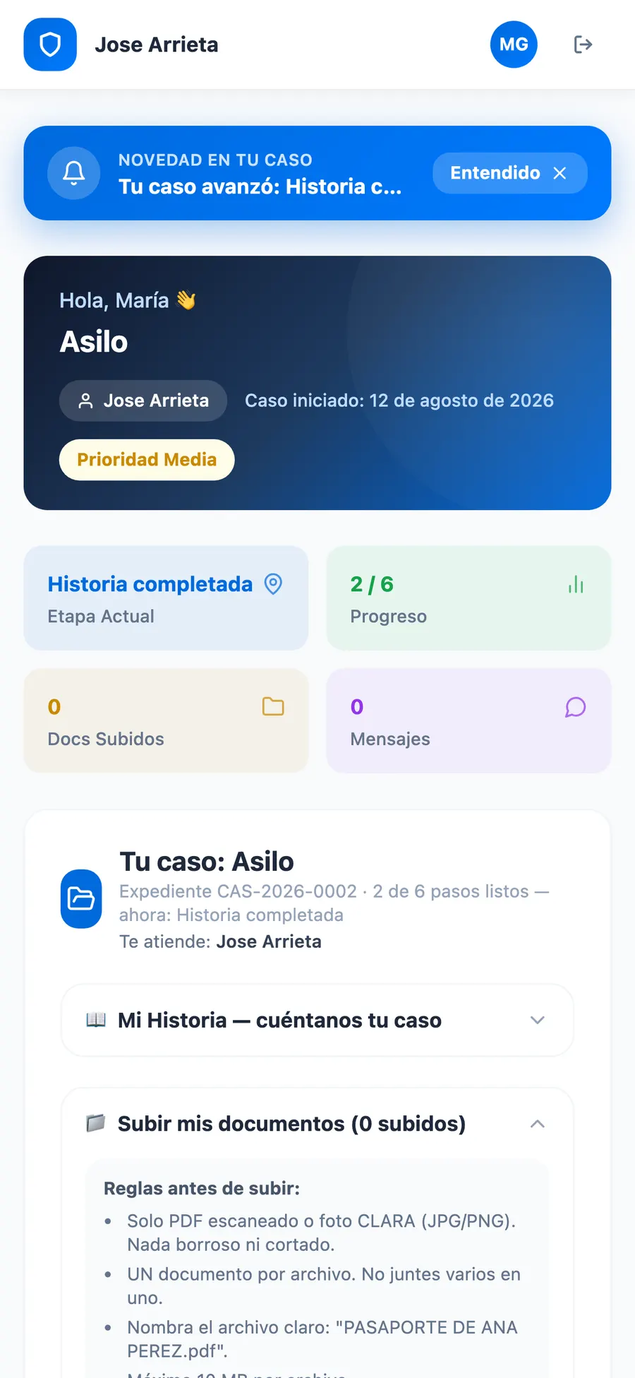 Astra: Sigue tu caso